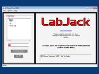 LJControlPanel device selection screen